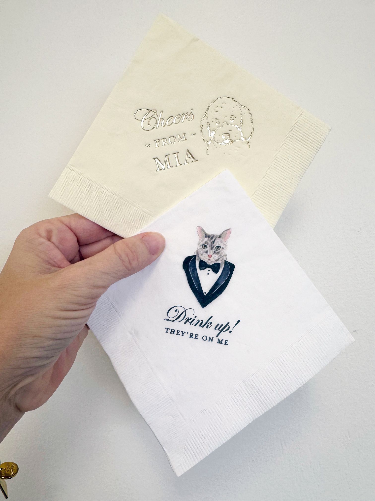 Dog or Cat Wedding Napkins